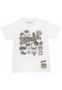 Mitchell & Ness - Koszulka Chicago Bulls Doodle. Kolor: biały. Sport: koszykówka #1