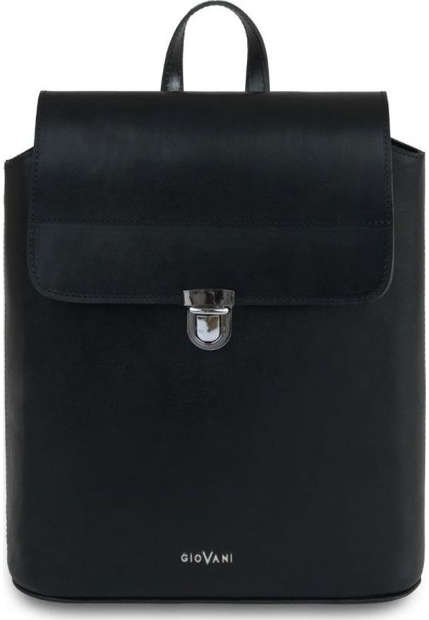 Giovani Czarny plecak damski dominica - giovani, skóra juchtowa. Kolor: czarny. Materiał: skóra