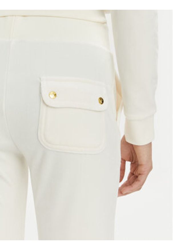 Juicy Couture Spodnie dresowe Del Ray JCAP180G Écru Regular Fit. Materiał: syntetyk