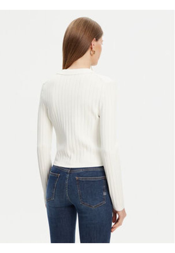 Guess Kardigan W5YR11 Z0130 Biały Regular Fit. Kolor: biały. Materiał: wiskoza