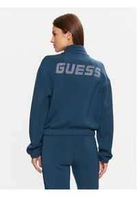 Guess Bluza V4BQ14 K7UW2 Niebieski Regular Fit. Kolor: niebieski. Materiał: wiskoza