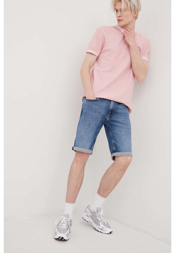 Tommy Jeans szorty jeansowe RONNIE BF0132 męskie kolor granatowy. Kolor: niebieski. Materiał: denim