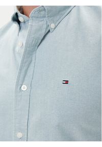 TOMMY HILFIGER - Tommy Hilfiger Koszula Solid Heritage MW0MW35774 Zielony Regular Fit. Kolor: zielony. Materiał: bawełna #5