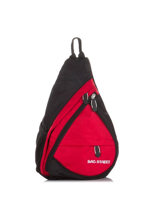 PAOLO PERUZZI - Plecak sportowy na jedno ramię czerwony Bag Street 4388. Kolor: czerwony. Materiał: materiał. Styl: street, sportowy