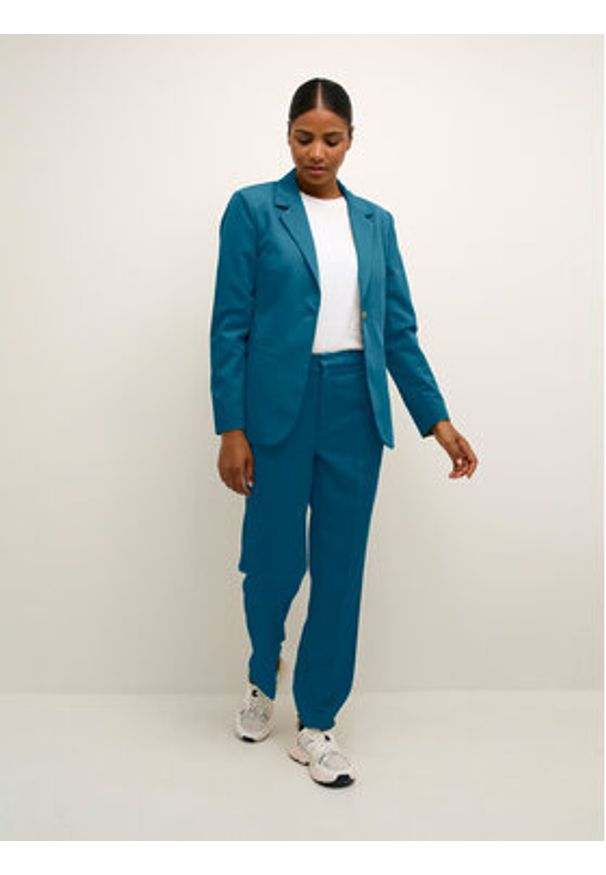 Kaffe Marynarka Sakura 10506684 Niebieski Slim Fit. Kolor: niebieski. Materiał: syntetyk