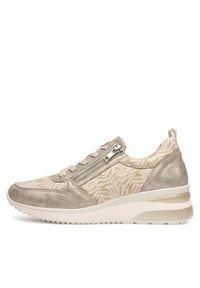 Remonte Sneakersy D2401-60 Beżowy. Kolor: beżowy. Materiał: materiał