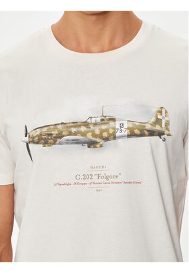 Aeronautica Militare T-Shirt 241TS2256J607 Biały Regular Fit. Kolor: biały. Materiał: bawełna