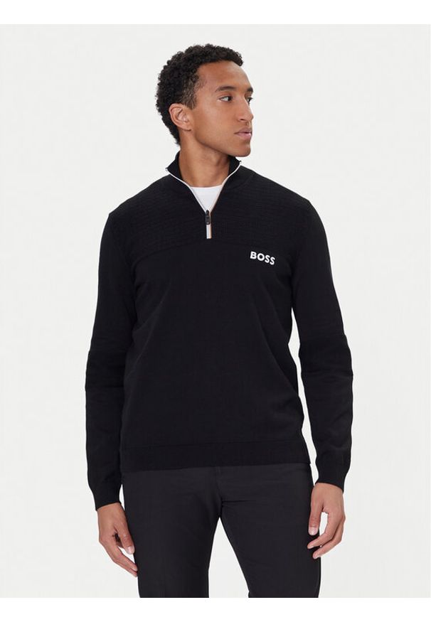 BOSS Sweter K_Hydro QZ-1 50541953 Czarny Regular Fit. Kolor: czarny. Materiał: bawełna