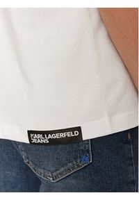 Karl Lagerfeld Jeans T-Shirt 246D1711 Biały Regular Fit. Kolor: biały. Materiał: bawełna #3