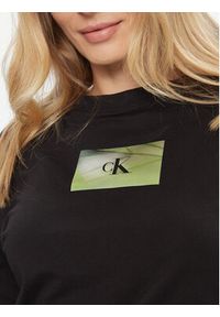 Calvin Klein Jeans T-Shirt Illuminated Box Logo Slim Tee J20J222898 Czarny Slim Fit. Kolor: czarny. Materiał: bawełna
