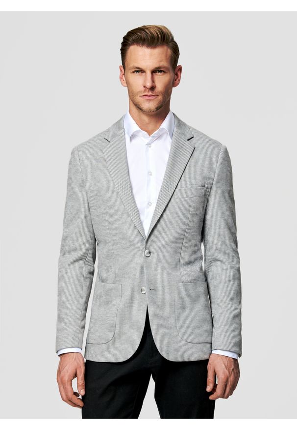 Pako Lorente - PAKO LORENTE – Szara marynarka męska. Kolor: szary. Materiał: poliester, wiskoza, poliamid, elastan