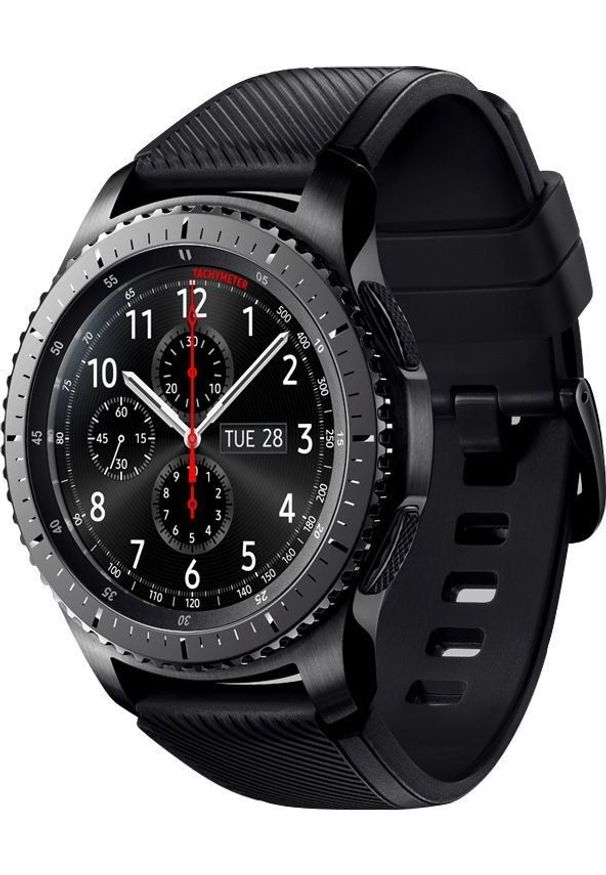 SAMSUNG - Smartwatch Samsung Gear S3 Frontier Dark Grey Czarny (SM-R760NDAAXEO). Rodzaj zegarka: smartwatch. Kolor: czarny