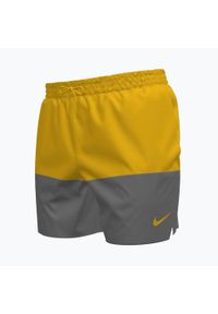 Szorty kąpielowe męskie Nike Split 5" Volley. Kolor: żółty