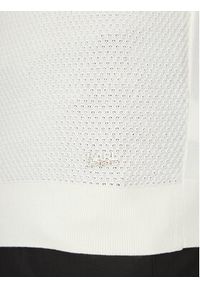 Karl Lagerfeld - KARL LAGERFELD Polo 655017 552307 Biały Slim Fit. Typ kołnierza: polo. Kolor: biały. Materiał: bawełna #4