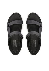 skechers - Skechers Sandały Glide Step Sandal 233382/BBK Czarny. Kolor: czarny. Materiał: materiał #2