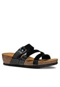 Geox Klapki D New Sthellae D551AA 000HH C9999 Czarny. Kolor: czarny. Materiał: skóra #5
