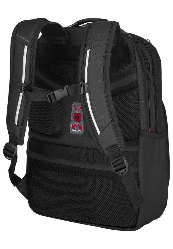 Plecak Wenger Cosmic 17'' czarny. Kolor: czarny. Materiał: materiał. Styl: casual
