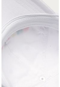 Pepe Jeans - Czapka dziecięca Jennifer. Kolor: biały. Materiał: tkanina, bawełna, poliester, materiał. Wzór: aplikacja #2