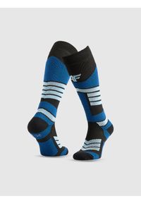 4f - 4F Skarpety narciarskie męskie - czarne 35-38. Kolor: czarny. Wzór: prążki. Sport: narciarstwo #1