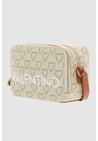 Valentino by Mario Valentino - VALENTINO Mała kremowa torebka Liuto Camera Bag. Kolor: beżowy. Styl: klasyczny #5