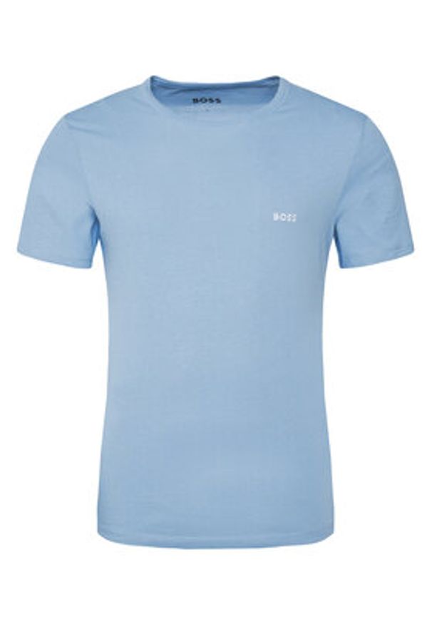 BOSS Komplet t-shirtów TShirtRN 3P Classic 50532468 Niebieski Regular Fit. Kolor: niebieski. Materiał: bawełna