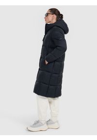 4f - 4F Płaszcz puchowy z wypełnieniem syntetycznym damski - czarny XS. Okazja: na co dzień. Kolor: czarny. Materiał: puch, syntetyk. Długość: do kolan. Sezon: zima. Styl: casual #2