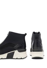 Rieker Botki N6352-00 Czarny. Kolor: czarny. Materiał: skóra #4