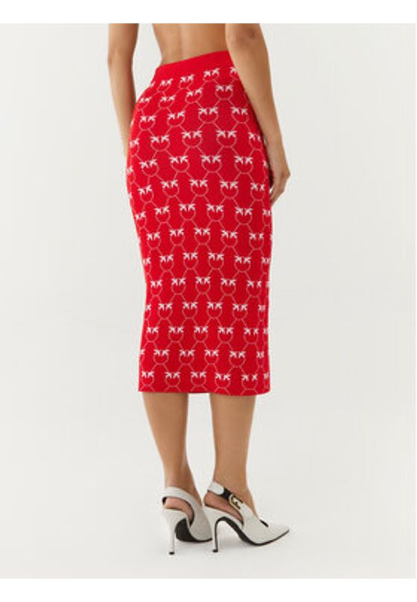 Pinko Spódnica ołówkowa 100211 A0IS Czerwony Slim Fit. Kolor: czerwony. Materiał: wiskoza