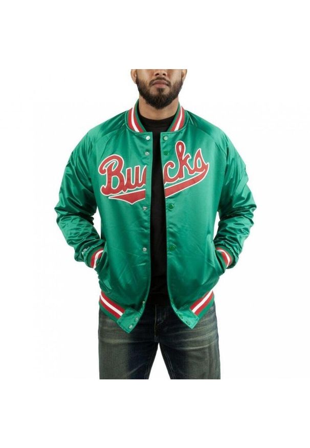 Mitchell & Ness - Kurtka męska do koszykówki NBA Milwaukee Bucks Lightweight Jacket. Kolor: zielony. Sport: koszykówka