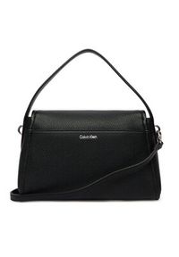 Calvin Klein Torebka Emblem Hw Pebble Shoulder Bag 25 LV04F3425G Czarny. Kolor: czarny. Materiał: skórzane #5