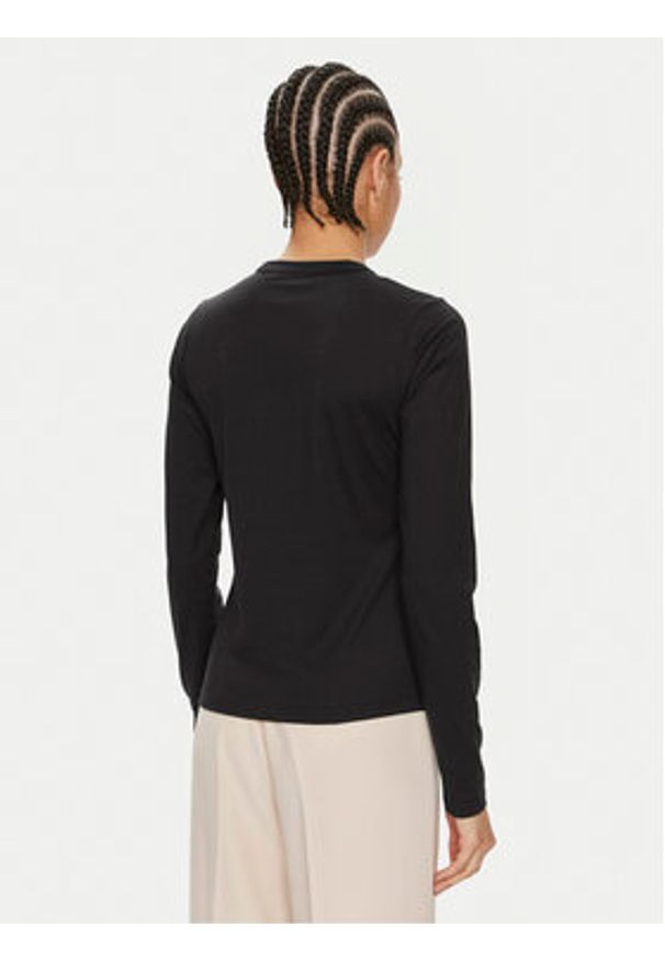 Calvin Klein Bluzka Nano Logo K20K207572 Czarny Regular Fit. Kolor: czarny. Materiał: bawełna