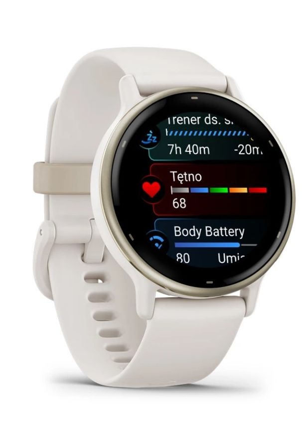 GARMIN - Garmin Vivoactive 5 kremowo-złoty. Rodzaj zegarka: cyfrowe. Kolor: kremowy, wielokolorowy, złoty. Styl: casual, sportowy