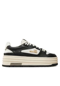 Love Moschino - LOVE MOSCHINO Sneakersy JA15356G0LIAI00A Czarny. Kolor: czarny. Materiał: skóra