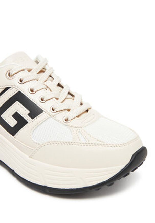 Guess Sneakersy FLTFON FAB12 Écru. Materiał: skóra