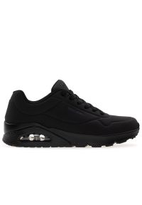 skechers - Buty Skechers Uno Stand on Air 52458BBK - czarne. Zapięcie: sznurówki. Kolor: czarny. Materiał: guma, skóra, syntetyk. Szerokość cholewki: normalna. Wzór: gładki. Model: Skechers Sport