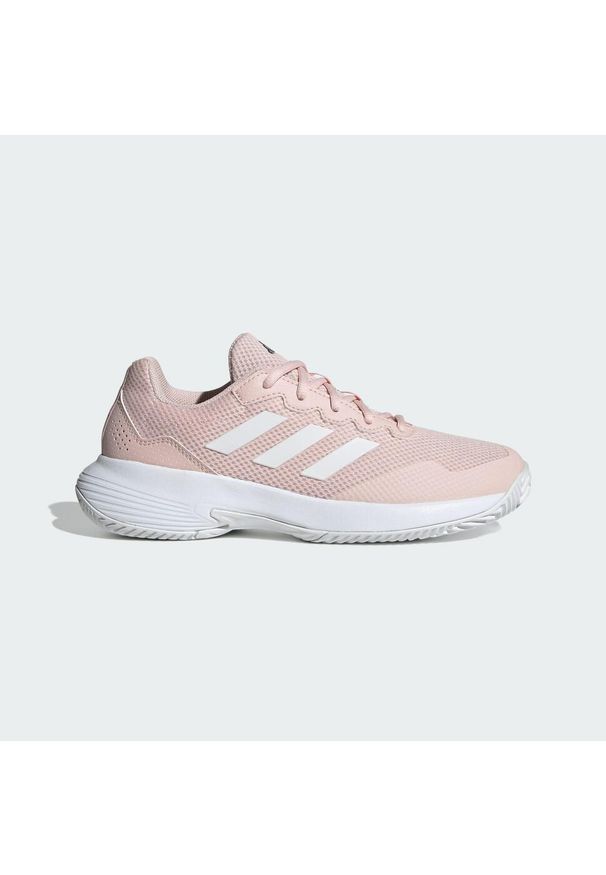 Adidas - Gamecourt 2.0 Tennis Shoes. Kolor: biały, niebieski, wielokolorowy. Materiał: materiał. Sport: tenis