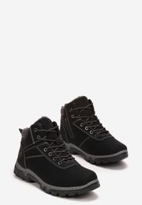 Born2be - Czarno-Szare Traperki Sportowe Mocno Ocieplone Vimee. Okazja: na spacer, na co dzień. Kolor: czarny. Sezon: zima. Styl: sportowy #3