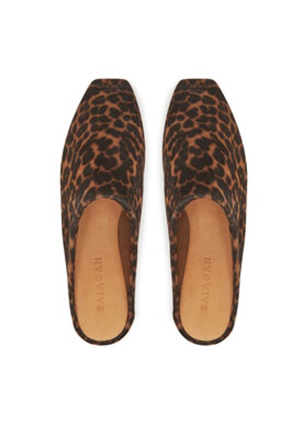 BALAGAN - Balagan Klapki Bayit Brązowy. Kolor: brązowy. Materiał: skóra, welur