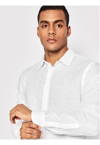 United Colors of Benetton - United Colors Of Benetton Koszula 5BKU5QJG8 Biały Regular Fit. Kolor: biały. Materiał: len #4