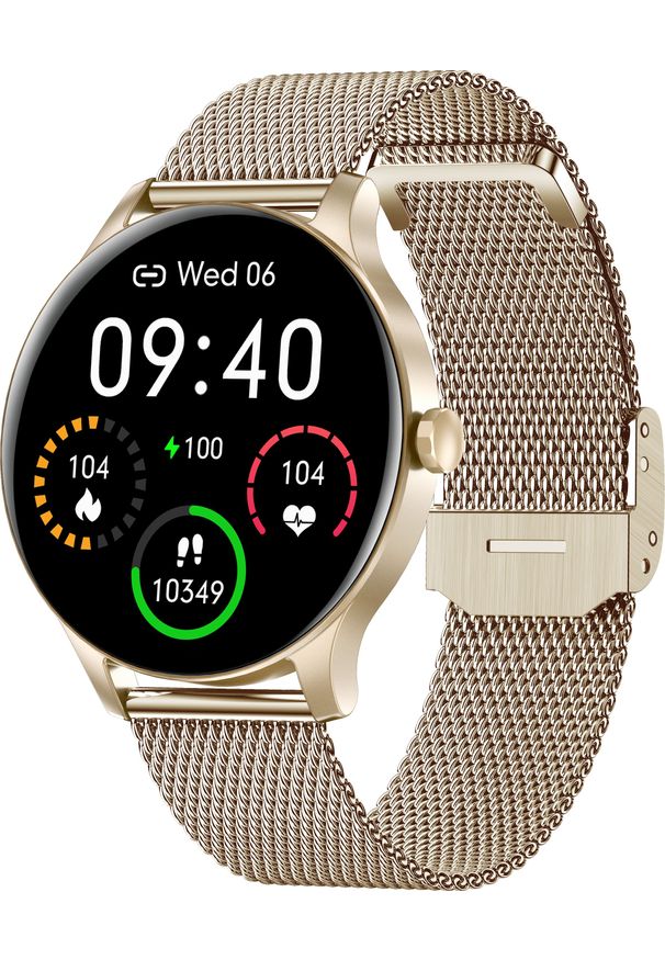 GARETT - Smartwatch Garett Classy Złoty (CLASSY_ZLOT_STAL). Rodzaj zegarka: smartwatch. Kolor: złoty