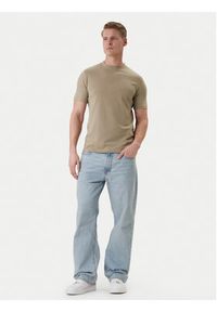 Karl Lagerfeld - KARL LAGERFELD T-Shirt 755047 562235 Khaki Regular Fit. Typ kołnierza: dekolt w karo. Kolor: brązowy. Materiał: bawełna #2