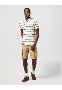 Wrangler - MESKA KOSZULKA WRANGLER STRIPE POLO SHIRT WHITE 112362828. Typ kołnierza: polo #5
