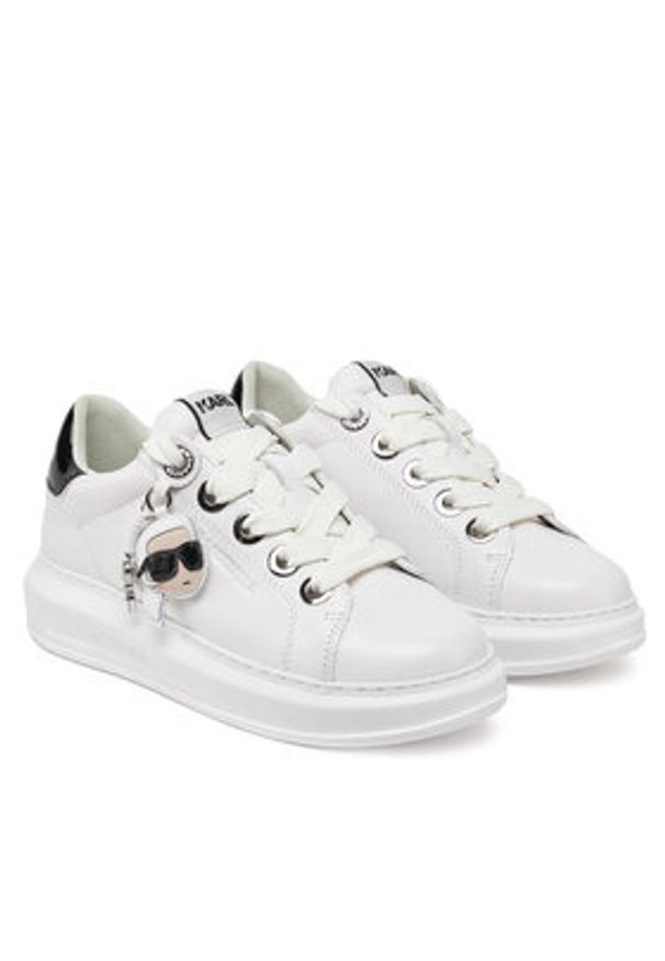 Karl Lagerfeld - KARL LAGERFELD Sneakersy KL62576T Biały. Kolor: biały. Materiał: skóra