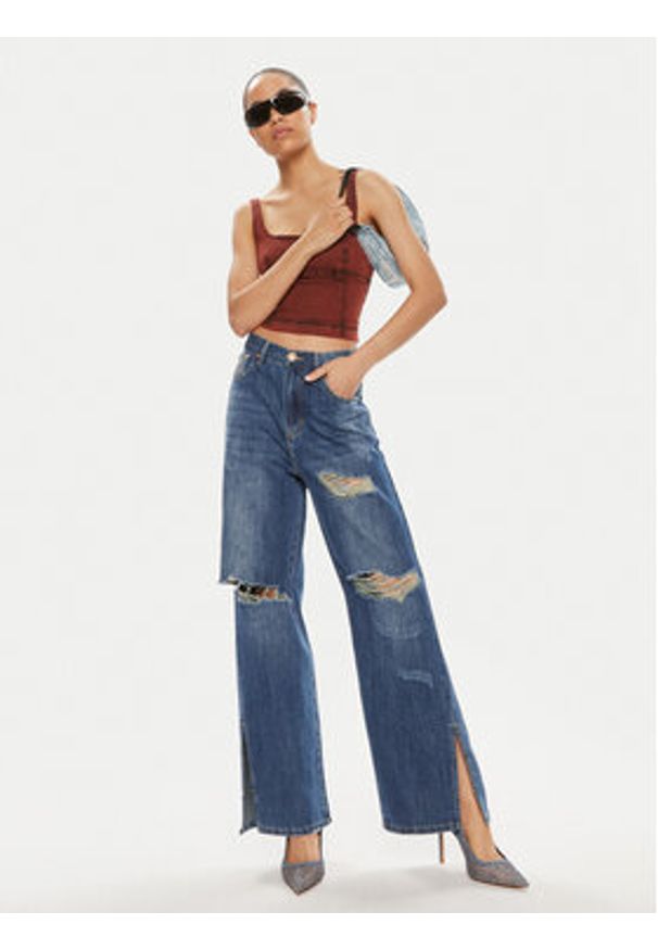 One Teaspoon Jeansy Billie 26277 Niebieski Straight Leg. Kolor: niebieski