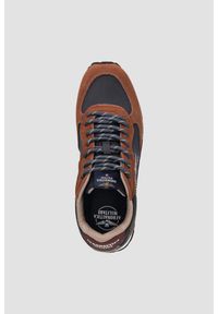 Aeronautica Militare - AERONAUTICA MILITARE Sneakersy męskie granatowo-brązowe zamszowe, Rozmiar 44. Okazja: na co dzień. Kolor: niebieski. Materiał: zamsz #3