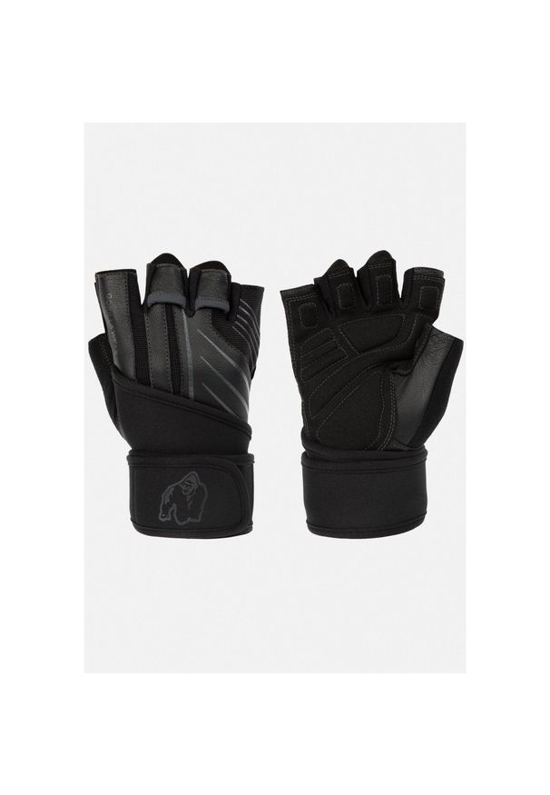 GORILLA WEAR - Dallas Wrist Owijki Gloves 2.0 - Czarny/Szary. Kolor: szary. Sport: fitness