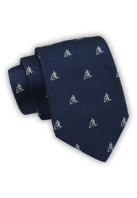 Krawat Alties (7 cm) - Znaki Zodiaku: WODNIK. Kolor: niebieski. Materiał: tkanina. Styl: elegancki, wizytowy
