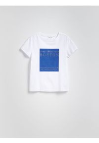 Reserved - T-shirt z nadrukiem - biały. Kolor: biały. Materiał: bawełna. Wzór: nadruk #1