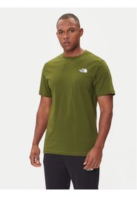 The North Face T-Shirt Redbox NF0A87NP Zielony Regular Fit. Kolor: zielony. Materiał: bawełna