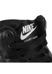 Nike Sneakersy Court Vision Mid CD5436 001 Czarny. Kolor: czarny. Materiał: skóra